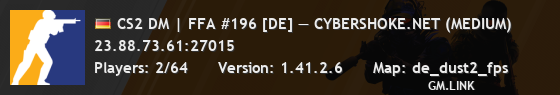CS2 DM | FFA #196 [DE] — CYBERSHOKE.NET (MEDIUM)