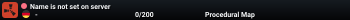 Name is not set on server