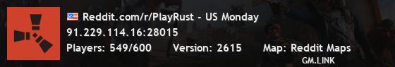Reddit.com/r/PlayRust - US Monday
