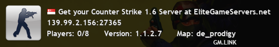 Get your Counter Strike 1.6 Server at EliteGameServers.net