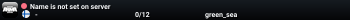 Name is not set on server