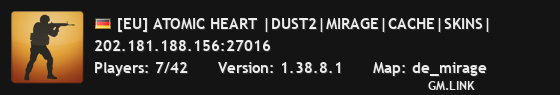 [EU] ATOMIC HEART |DUST2|MIRAGE|CACHE|SKINS|