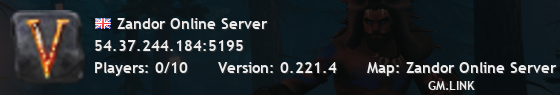 Zandor Online Server