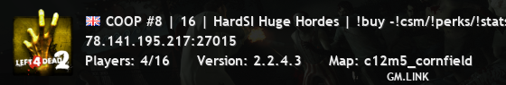 COOP #8 | 16 | HardSI Huge Hordes | !buy -!csm/!perks/!stats