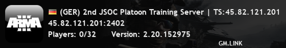(GER) 2nd JSOC Platoon Training Server | TS:45.82.121.201