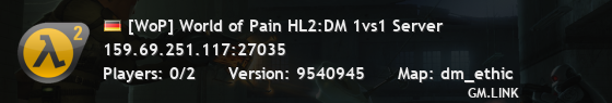 [WoP] World of Pain HL2:DM 1vs1 Server