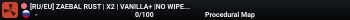 [RU/EU] ZAEBAL RUST | X2 | VANILLA+ |NO WIPE | ─╦▀ ═╬