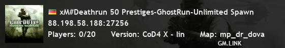 xM#Deathrun 50 Prestiges-GhostRun-Unlimited Spawn