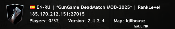 EN-RU | *GunGame DeadMatch MOD-2025* | RankLevel