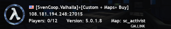 [SvenCoop.Valhalla]+[Custom + Maps+ Buy]
