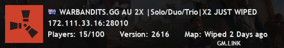 WARBANDITS.GG AU 2X |Solo/Duo/Trio|X2 JUST WIPED