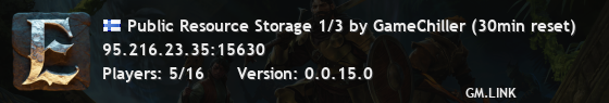 Public Resource Storage 1/3 by GameChiller (30min reset)