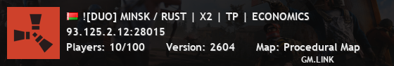 ![DUO] MINSK / RUST | X2 | TP | ECONOMICS