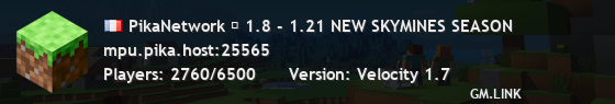 PikaNetwork ▏ 1.8 - 1.21 NEW SKYMINES SEASON