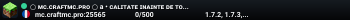 ○ ᴍᴄ.ᴄʀᴀꜰᴛᴍᴄ.ᴘʀᴏ ○ a • ᴄᴀʟɪᴛᴀᴛᴇ ɪɴᴀɪɴᴛᴇ ᴅᴇ ᴛᴏᴀᴛᴇ • a