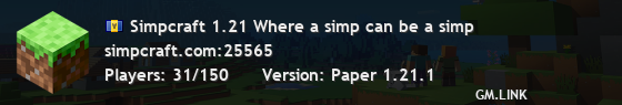 Simpcraft 1.21 Where a simp can be a simp