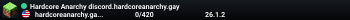 Hardcore Anarchy discord.hardcoreanarchy.gay