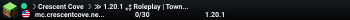☽ Crescent Cove ☽ ≫ 1.20.1 ⁎⁑ Roleplay | Towny | MCMMO ⁑⁎