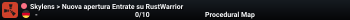 Skylens > Nuova apertura Entrate su RustWarrior