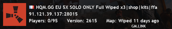 HQM.GG EU 5X SOLO ONLY Full Wiped x3|shop|kits|ffa