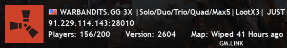 WARBANDITS.GG 3X |Solo/Duo/Trio/Quad/Max5|LootX3| JUST WIPED