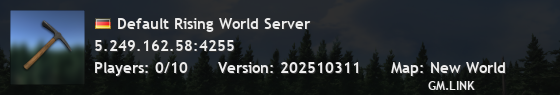 Default Rising World Server