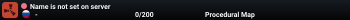 Name is not set on server