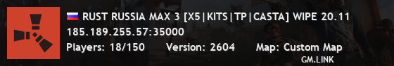 RUST RUSSIA MAX 3 [X5|KITS|TP|CASTA] WIPE 20.11