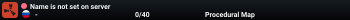 Name is not set on server