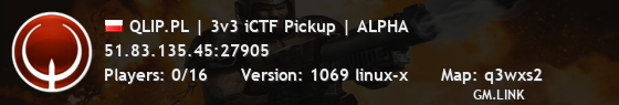QLIP.PL | 3v3 iCTF Pickup | ALPHA