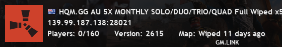 HQM.GG AU 5X MONTHLY SOLO/DUO/TRIO/QUAD Full Wiped x5|Long|Shop