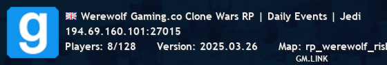 Werewolf Gaming.co Clone Wars RP | Daily Events | Jedi