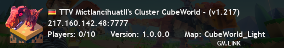 TTV Mictlancihuatll's Cluster CubeWorld - (v1.217)