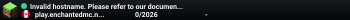 Invalid hostname. Please refer to our documentation at docs.tcpshield.com