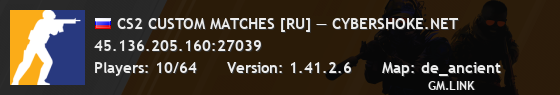 CS2 CUSTOM MATCHES [RU] — CYBERSHOKE.NET