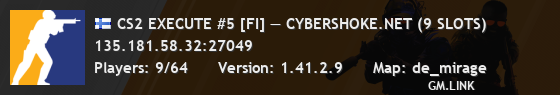 CS2 EXECUTE #5 [FI] — CYBERSHOKE.NET (9 SLOTS)