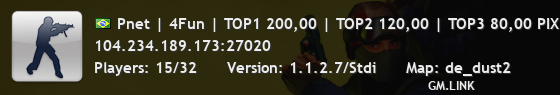 Pnet | 4Fun | TOP1 200,00 | TOP2 120,00 | TOP3 80,00 PIX
