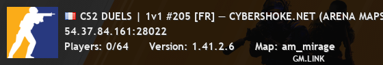 CS2 DUELS | 1v1 #205 [FR] — CYBERSHOKE.NET (ARENA MAPS)