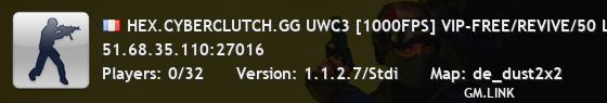 HEX.CYBERCLUTCH.GG UWC3 [1000FPS] VIP-FREE/REVIVE/50 LEVELS