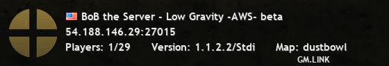 BoB the Server - Low Gravity -AWS- beta