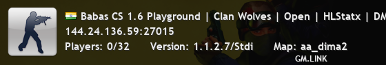 Babas CS 1.6 Playground | Clan Wolves | Open | HLStatx | DM/MM
