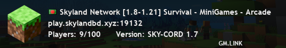 Skyland Network [1.8-1.21] Survival - MiniGames - Arcade