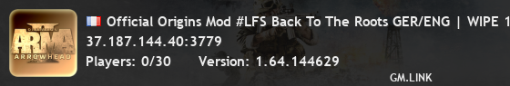 Official Origins Mod #LFS Back To The Roots GER/ENG | WIPE 17.1