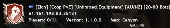 [Zion] [Coop PvE] [Unlimited Equipment] [AU/NZ] [20-80 Bots]