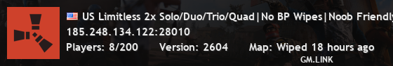 US Limitless 2x Solo/Duo/Trio/Quad|No BP Wipes|Noob Friendly