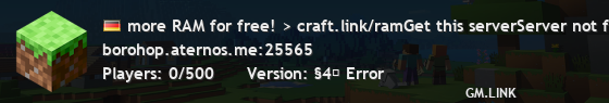 more RAM for free! > craft.link/ramGet this serverServer not found.