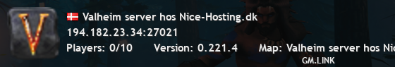 Valheim server hos Nice-Hosting.dk