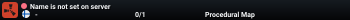Name is not set on server