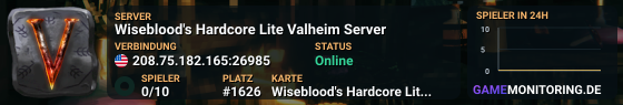Wiseblood's Hardcore Lite Valheim Server