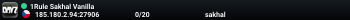 1Rule Sakhal Vanilla